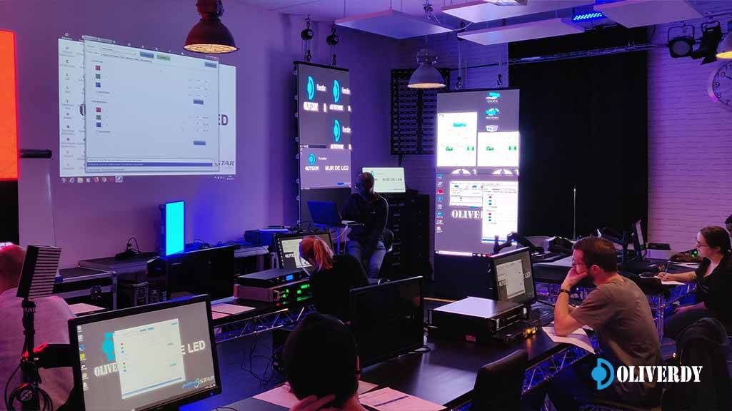 Mur d'images vidéo Led formation