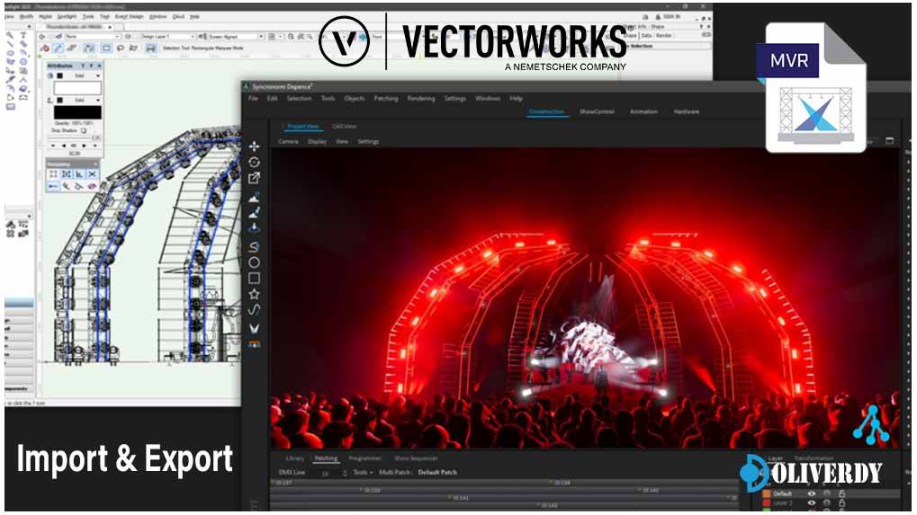 Vectorworks fichier MVR vers Depence R3