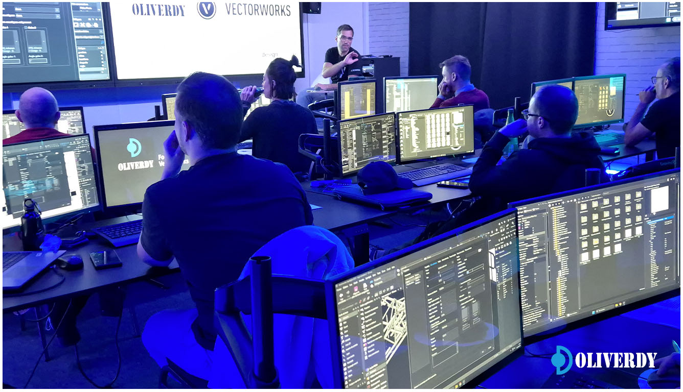 Apprentissage professionnel de Vectorworks Spotlight sur postes individuels