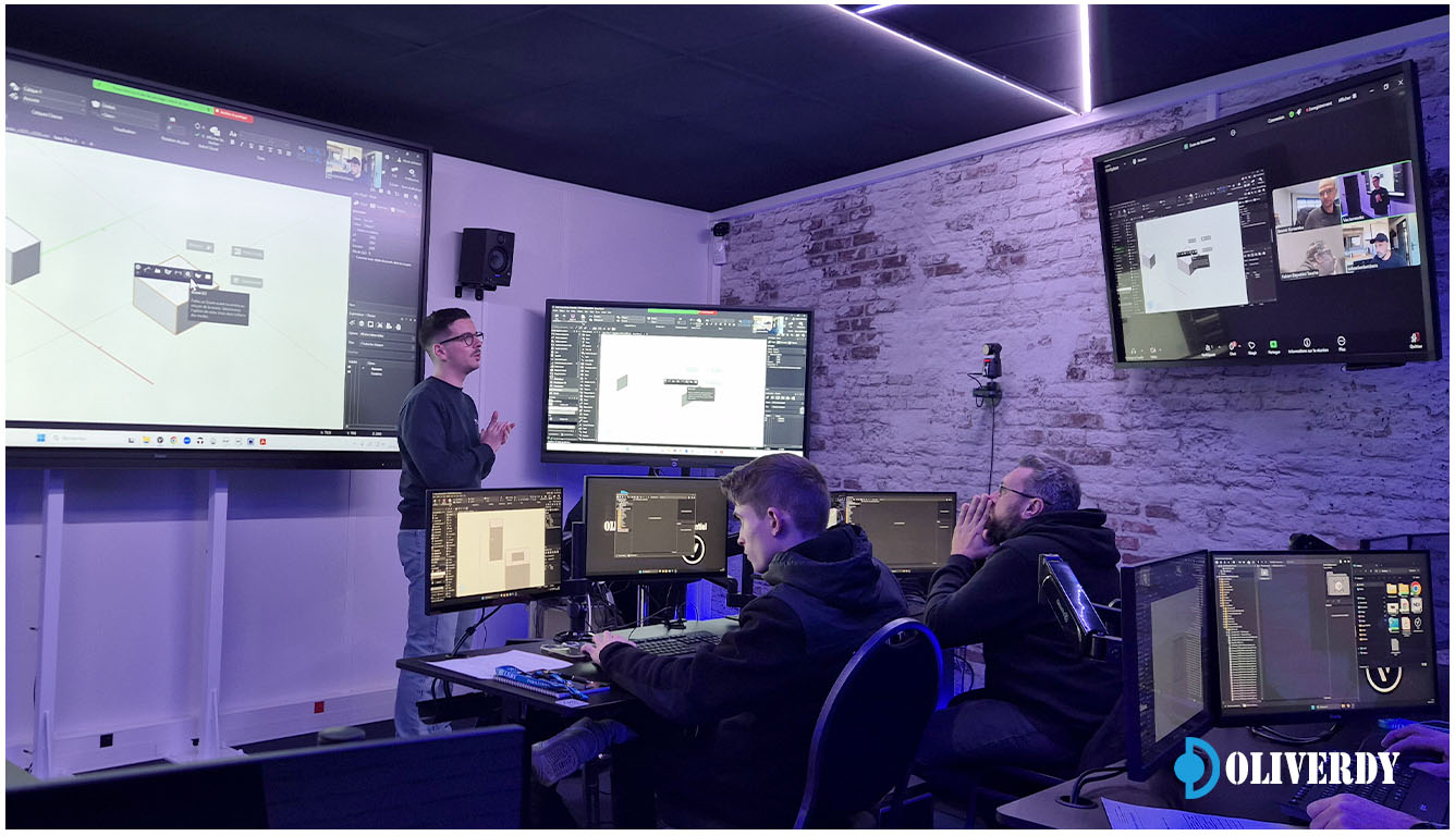 Formateur Vectorworks Spotlight en mode hybride avec participants à distance intégrés