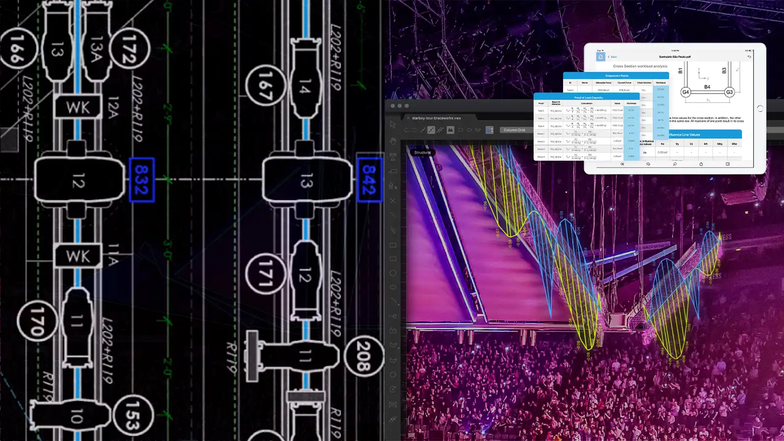 Analyse de charge avec Braceworks dans Vectorworks Spotlight