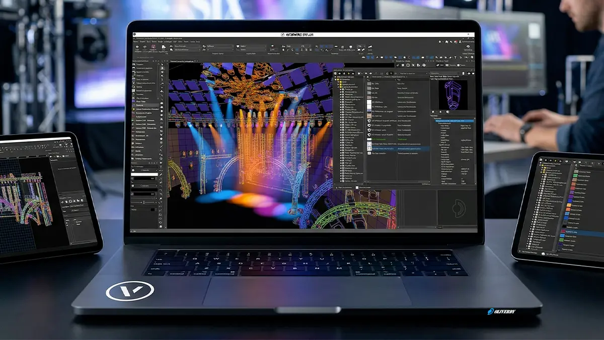 Formation Vectorworks Spotlight : conception de plan technique spectacle avec éclairage, rigging et scénographie