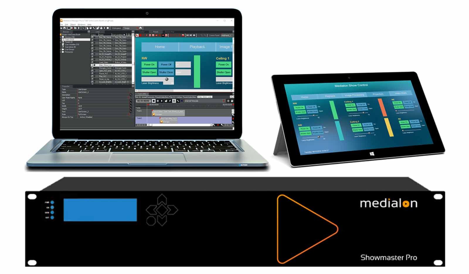 Capture d'écran de la programmation des actions et des événements