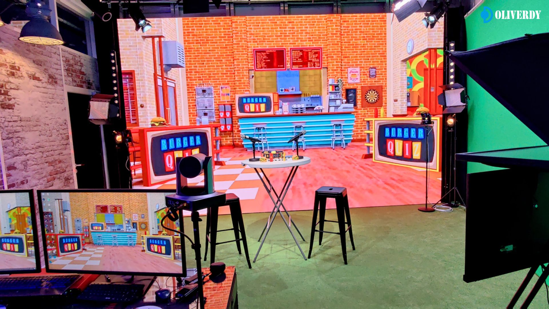 Décors virtuel studio Tv Mur led