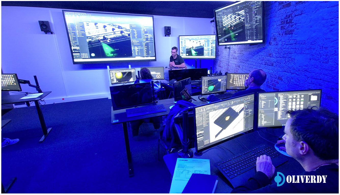 Insertion de projecteurs depuis la bibliothèque Vectorworks Spotlight — paramétrage fixture et adresse DMX