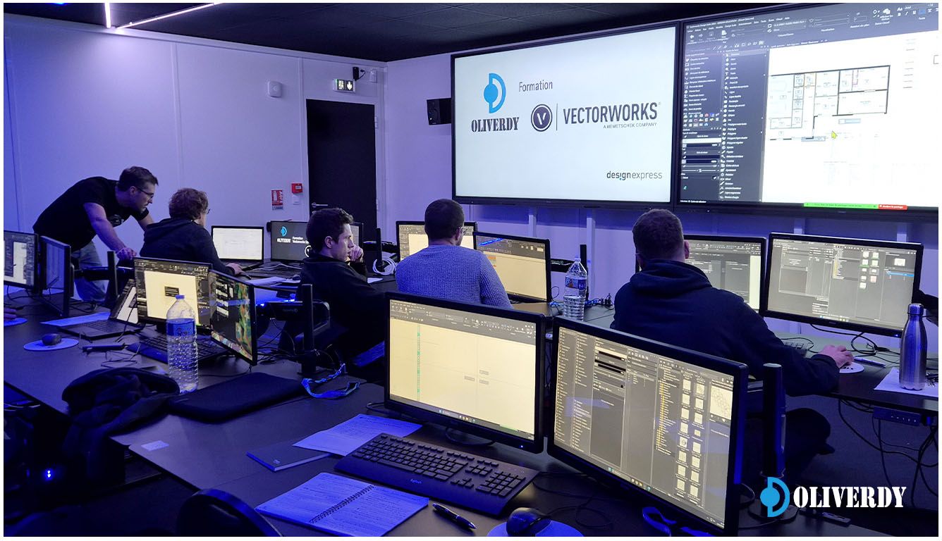 Modèles de documents Vectorworks Spotlight personnalisés — standards spectacle, audiovisuel et cinéma, formation Oliverdy