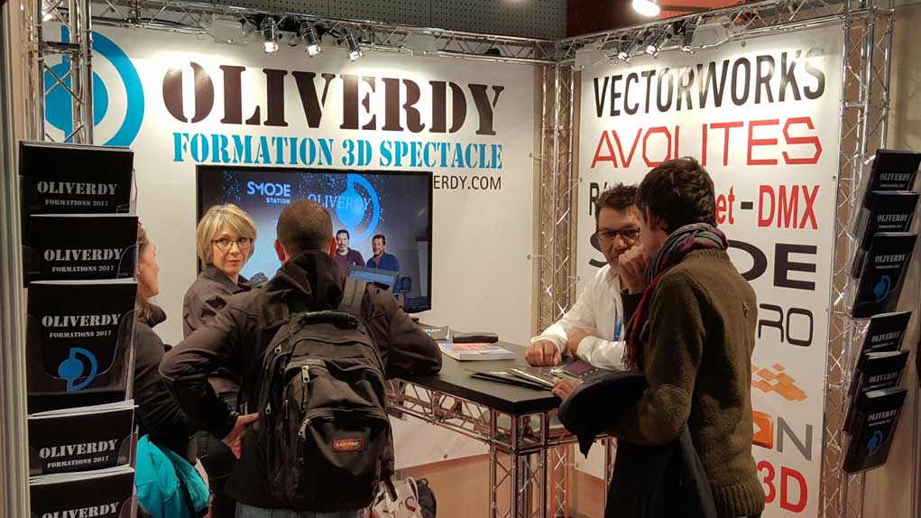 Sur le stand Oliverdy aux JTSE, Matthieu Savatier, olivier et Isabelle Dufresne.