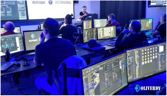 Exportation de projets Vectorworks Spotlight en PDF, PDF 3D, DWG et MVR — dossier technique professionnel Oliverdy